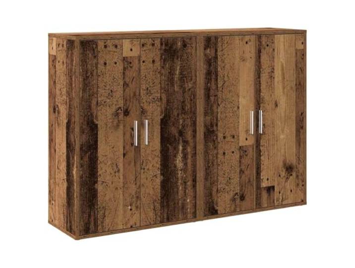 Kaorsrow Sideboard 2er Set Altholz-Optik 60x31x84 cm Anrichte Kompakter Mehrzweckschrank mit Scharniertüren für Esszimmer und Schlafzimmer. Bietet viel Stauraum auf kleinem Raum.