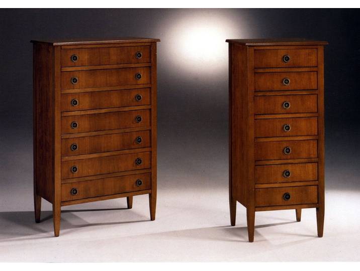 JVmoebel Hochkommode Elegante Hochkommode im Art Deco-Stil aus Holz in warmem Braun (1 St., Hochkommode), Made in Europa