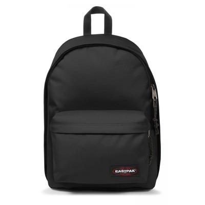 Freizeitrucksack EASTPAK "OUT OF OFFICE", Gr. B/H/T: 29cm x 44cm x 22cm, schwarz, Polyester, Basic, Rucksäcke Freizeitrucksack, Unisex Cityrucksack, Schulrucksack mit Logo-Aufnäher & 14" Laptopfach