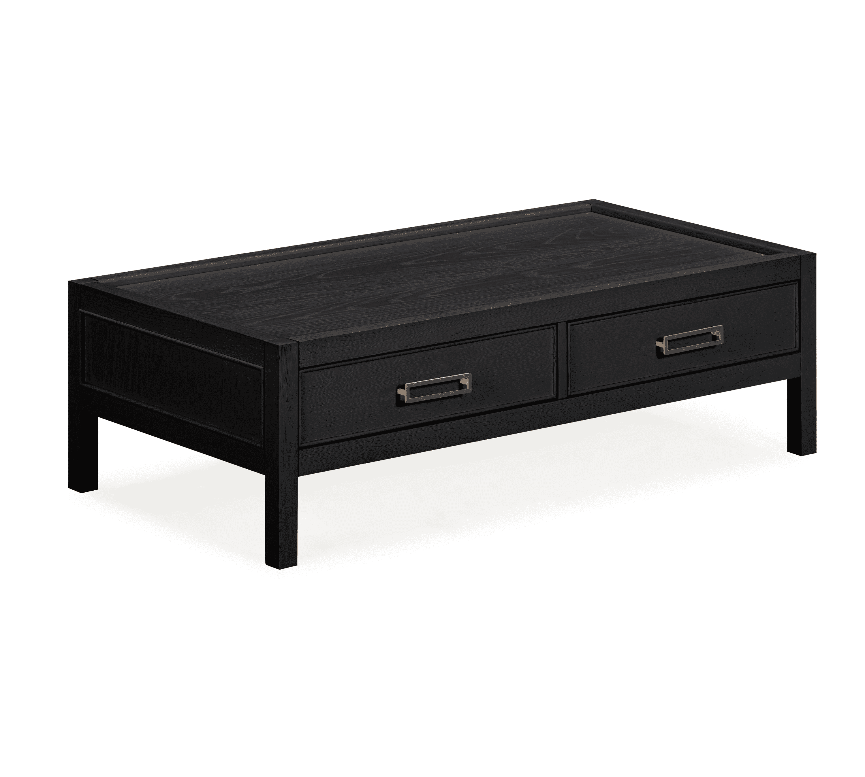 Soho Black Oak Veneer 2 Drawer Coffee Table