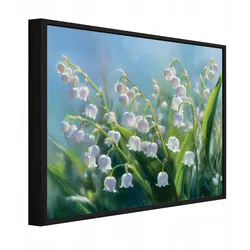 BILDER mit Rahmen Blumen Natur Grün 60x40 cm