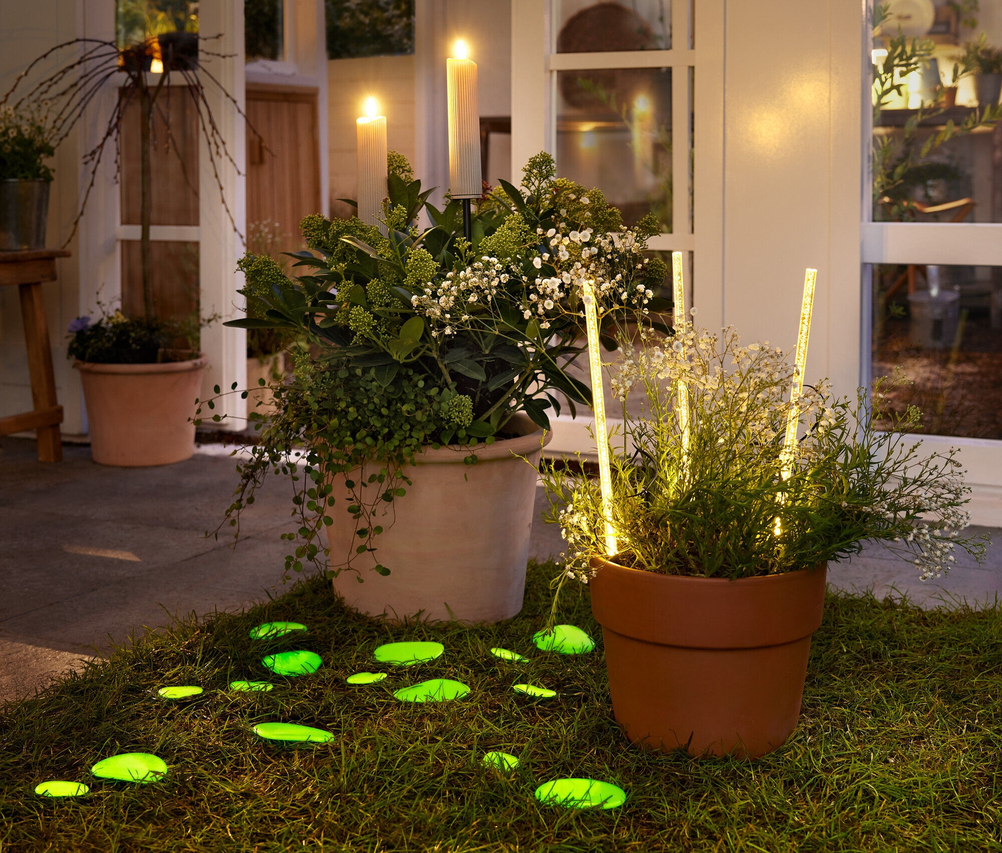 Tchibo - 3 LED-Outdoor-Spiesse - schwarz