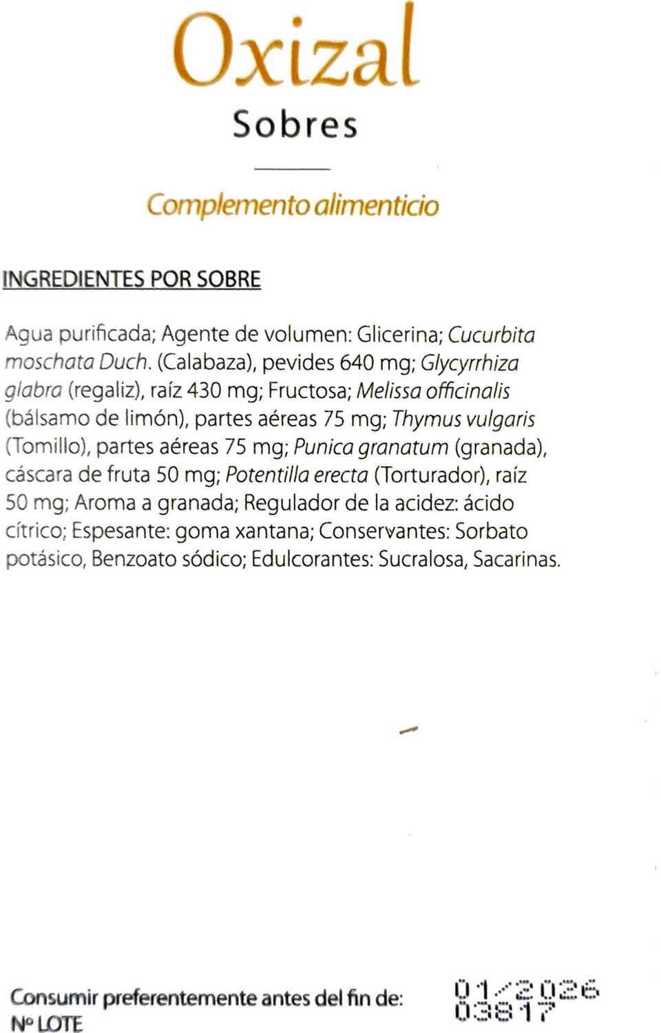 izalo Oxizal 30 Sobres