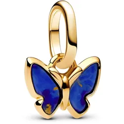 Pandora 763825C01 Mini Charm-Anhänger Blauer Schmetterling Goldfarben