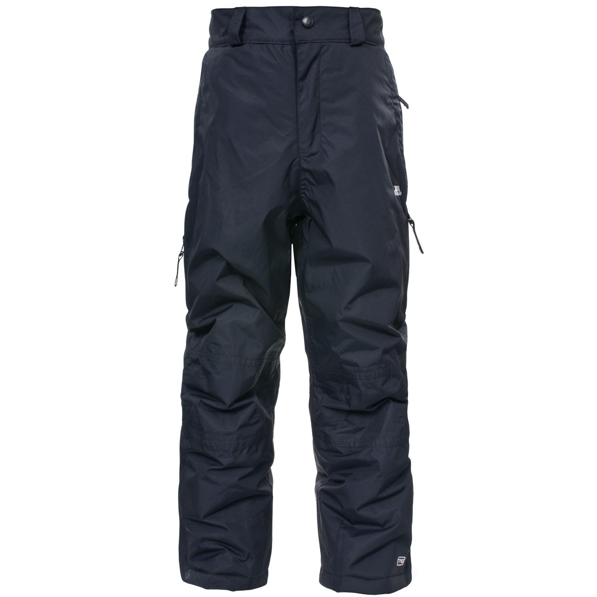 Trespass Kids Unisex Marvelous Skibroek met afneembare bretels (Zwart)