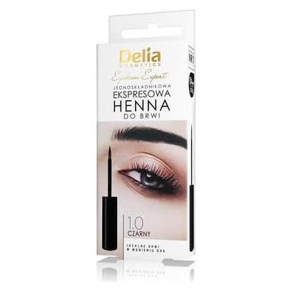 Delia Cosmetics Eyebrow Expert Instant Eyebrow Tint Black mit Arganöl 6ml - 20 Anwendungen (1.0 Black) (38611118)