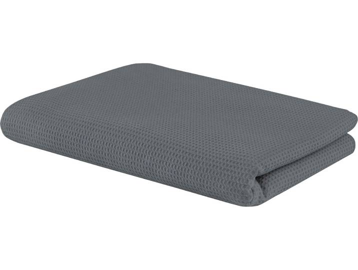Wohndecke SETEX Waffeldecke , grau (dunkelgrau), B:150cm L:200cm, Baumwolle, Wohndecken, Wohndecke, aus Waffelpiqué, auch als Tagesdecke geeignet, Kuscheldecke