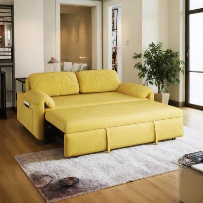 "54"" Velvet Convertible Sofa Bed with Retractable Bed"
