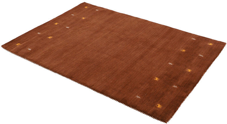 Carpetfine Handwoven Wool Gabbeh Uni Brown Rug Rectangle 80 x 150cm