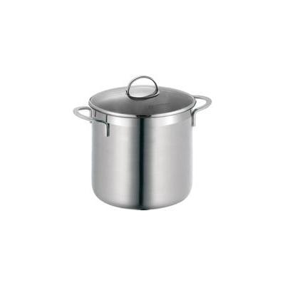 Suppentopf SCHULTE-UFER "Wave", silber (silberfarben), H:21cm Ø:24cm, Töpfe, Suppentopf, Induktion