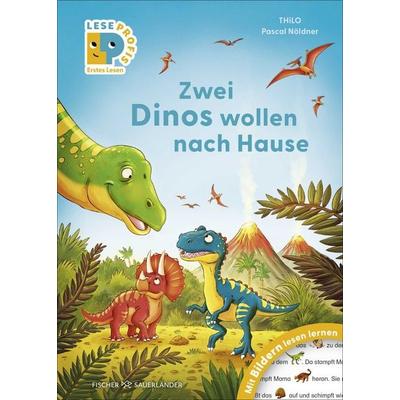 Leseprofis – Mit Bildern lesen lernen: Zwei Dinos wollen nach Hause, Erstes Lesen, Gebundene Ausgabe von Thilo, Fischer Sauerländer, 978-3-7373-7457-6