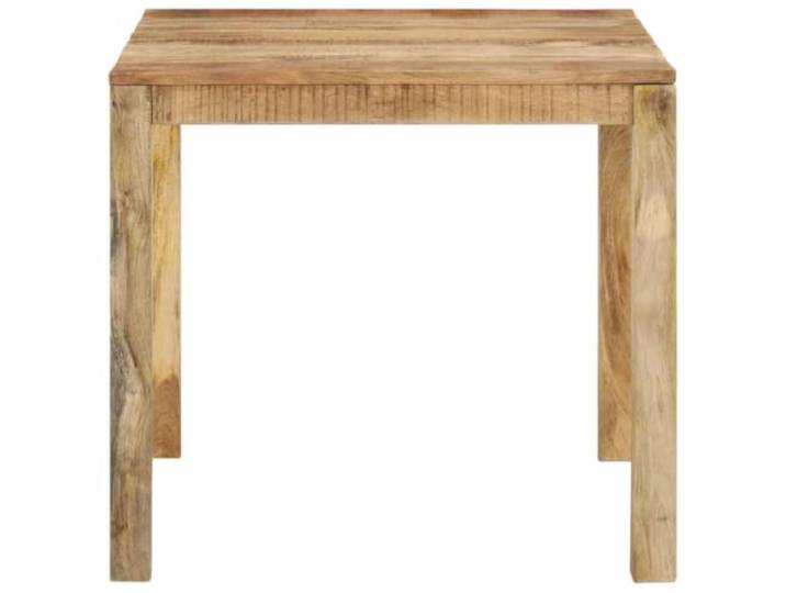 HKQWPBF Esstisch Massivholz Mango 82x80x76 cm Massives Mangoholz, raue Oberfläche, Landhaus-Stil, Retro-Look, Esszimmer, Küche, einfacher Aufbau