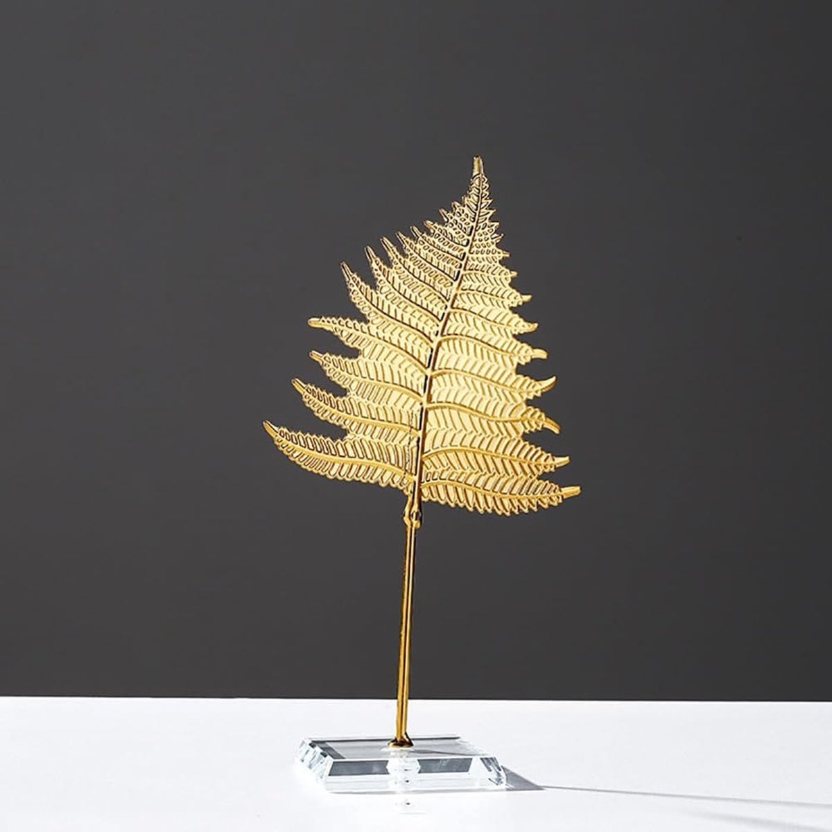 Goud Blad Beeldje Ginkgo Decoratie van Hoogwaardig IJzer