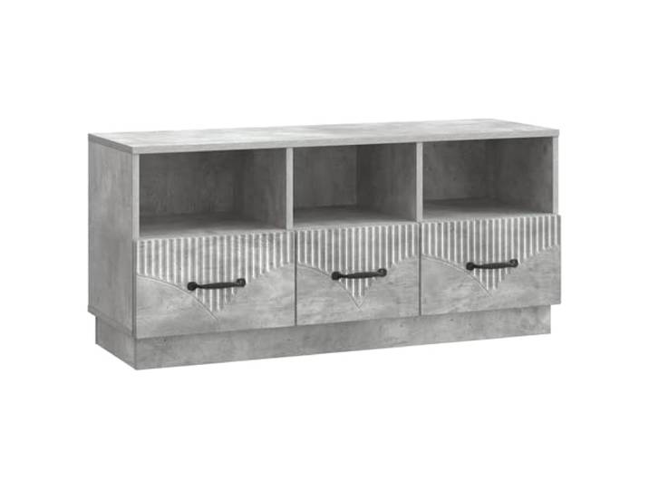 KTHLBRH TV-Schrank mit Schublade, betongrau, 102 x 34,5 x 47 cm Technisches Holz, verstellbare Regale, Kabelmanagement, mehrere Fächer, Heimkino, modernes Wohnzimmer