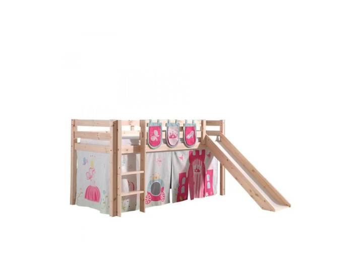 Pack - Lit Enfant Toboggan Tente & 3 Pochettes  Pino Princesse  Naturel