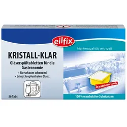 Spülmittel Eilfix Gläserspültabs Kristall Klar Glasreiniger, speziell für Biergläser 56x10 g/Pack