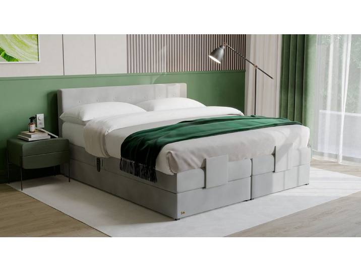 PAARA Boxspringbett 25GM elektrisch verstellbar mit Motor Dachschräge, Belüftungssystem