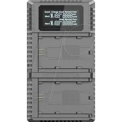 NC LGUSN4PRO - Ladegerät für Sony Kamera-Akkus, 2-Schacht