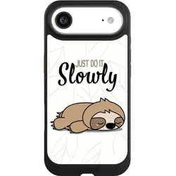 Nivocase Hülle für Apple iPhone Air Handyhülle NIVOcore Case Schwarz Faultier Tiere lazy sunday (Apple iPhone Air), Smartphone Hülle, Schwarz