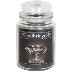 Fragrance and Style GmbH Woodbridge Duftkerze Black Diamond | 130h Brenndauer | 565g Aromakerze im Glas | 2 Baumwoll-Dochte