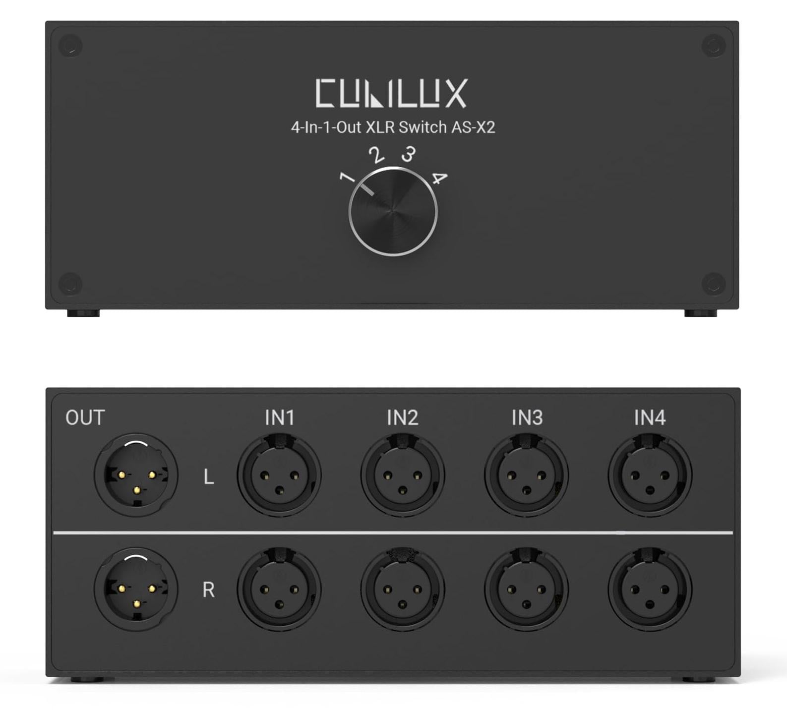 Selius Passieve Gebalanceerde XLR-schakelaar 4 in 1