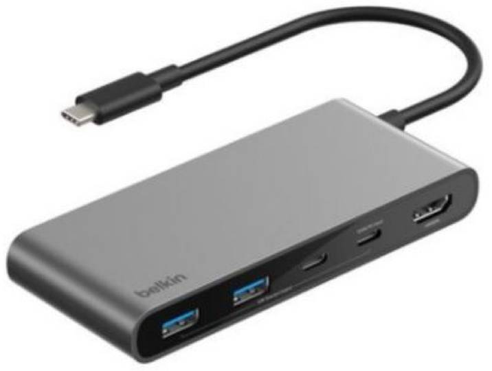 Belkin - Hub 7 En 1 Multiport 100w Gris