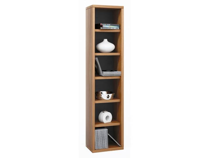 Mid.you Cd-Regal, Nussbaumfarben, Holzwerkstoff, 5 Fächer, 21x97.4x20 cm, Wohnzimmer, TV Möbel, CD-Regale