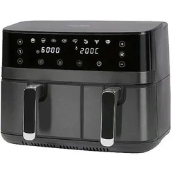 Bomann ProfiCook Doppelkorbfritteuse PC-FR 1295 H 9L ed, Fritteuse, Schwarz, Silber