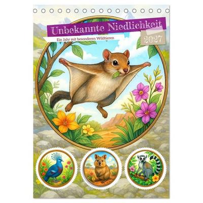 Unbekannte Niedlichkeit (Tischkalender 2027 DIN A5 hoch), CALVENDO Monatskalender