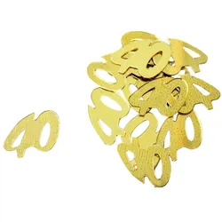 5x Paper Style Konfetti Zahl 40 gold