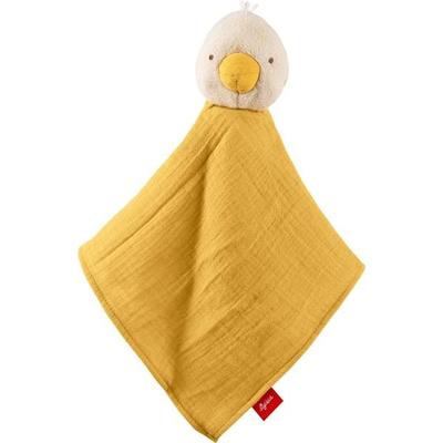 Sigikid 31258 - Baby Schnuffeltuch Ente, weiß/gelb, Baumwoll-Musselin, sigibaby