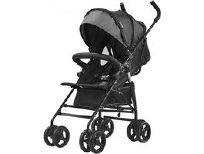 VEVOR Leichter Kinderwagen, kompakt, einfach zusammenklappbar, mit verstellbarer Rückenlehne, Verdeck, Rahmen aus Karbonstahl, großer Aufbewahrungskorb, Getränkehalter, Kinderwagen mit Schirm für unterwegs, Dunkelgrau/Schwarz