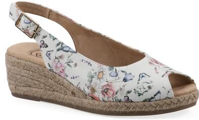 Women's Maize Espadrille Wedge Sandal by White Mountain in White Butterfly (Size 12 M)