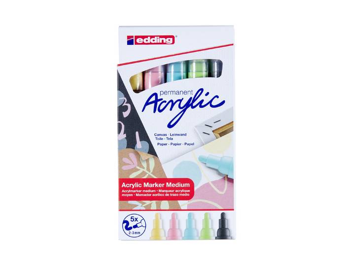 Edding Acrylmarker 5100 pastell 5er