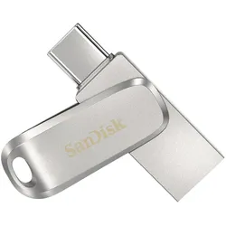 Sandisk Ultra Dual Drive Luxe (256 GB, USB-A, USB-C), USB Stick, Silber