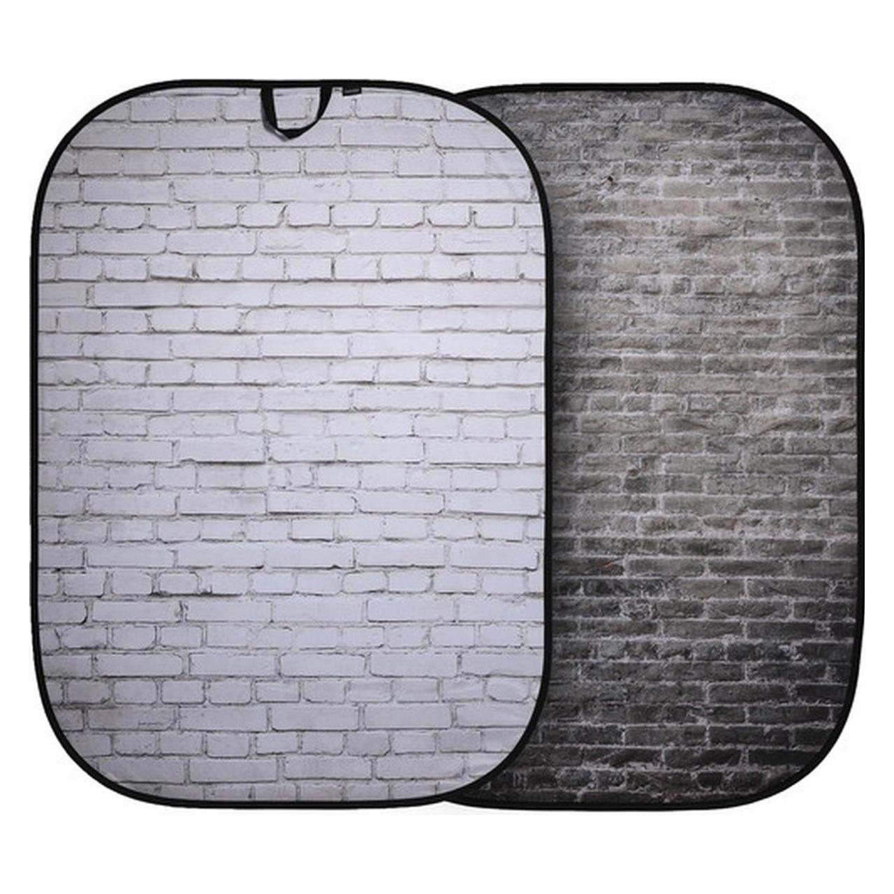 Lastolite Urban Collapsible 1.5x2.1m White/Grey Painted White/Industrial Grey Brick (150 cm, 210 cm) (LL LB5707)