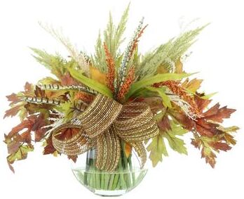 Creative Labs Fall Centerpiece with Heather, Pampas and Maple Leaves