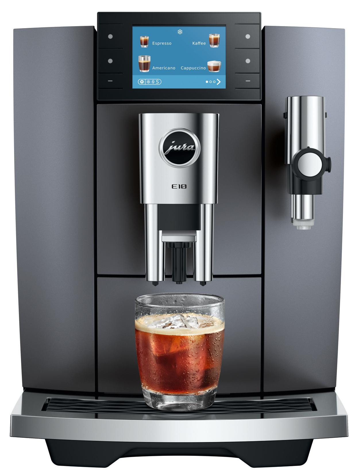 JURA E10 Onyx Grey (EA) Kaffeevollautomat 15743 3,5"-Display Mahlwerk P.A.G.2+