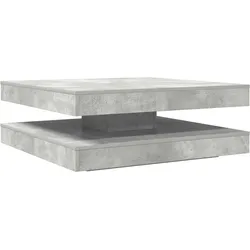 vidaXL Couchtisch 360-Grad Drehbar Betongrau 90x90x34,5 cm