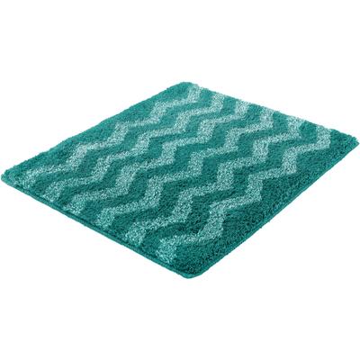 Kleine Wolke "Zack", Badvorleger, Badezimmer Teppich" Höhe 20 mm rutschhemmend beschichtet fußbodenheizungsgeeignet Badteppich, modernes Zickzack Design, Ton in Ton