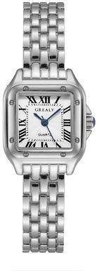 Friendly Fresh Finds Luxury Gold Stainless Steel Ladies Fashion Quartz Watch With Bracelet silver 2