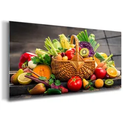 GLASBILD 100x50 cm Obstkorb