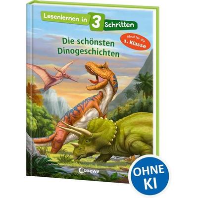 Lesenlernen in 3 Schritten - Die schönsten Dinogeschichten, Gebundene Ausgabe von , Loewe, 978-3-7432-1293-0