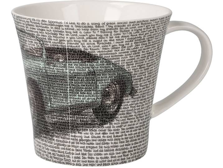 Tasse GOEBEL Coffee-/Tea Mug Saxa- Porsche 356 Auratium Green , weiß (bunt), B:10,5cm H:9,5cm, Porzellan, Trinkgefäße, Tasse