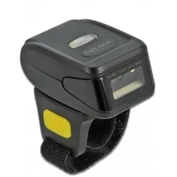 Delock Barcode Scanner Fingerring 90508 – 1D / 2D (1D-Barcodes, 2D-Barcodes), Barcode Scanner, Schwarz