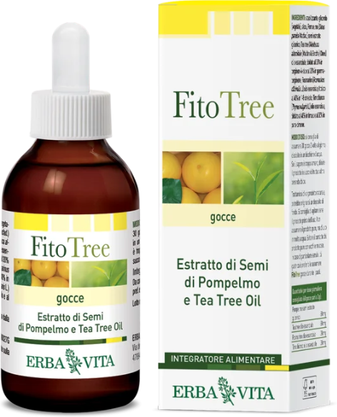 Fito Tree Gocce, Erba Vita – 30ml, Benessere Respiratorio, Antiossidante, Gocce Naturali