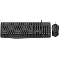 InLine Basic Desktop II, kabelgebundenes Tastatur-Maus Set, schwarz