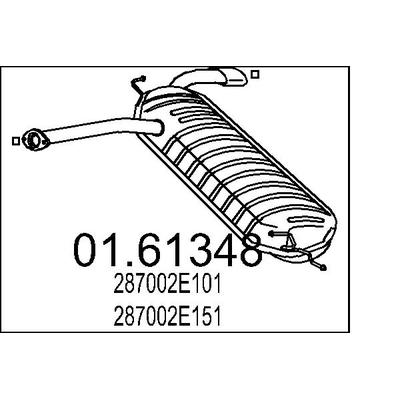 MTS Endschalldämpfer 0161348 für HYUNDAI