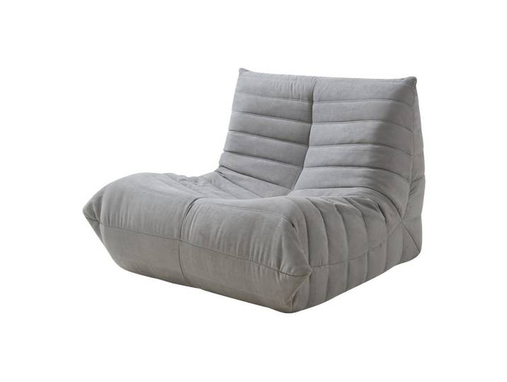 [en.casa] Bodensessel Kodsø, Grau, 90x75x100 cm, Wohnzimmer, Sessel, Sitzsäcke, XXL Sitzsäcke