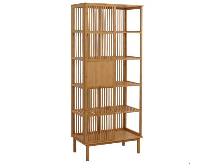 MCW Étagère sur pied en bambou MCW-N81 186x80x45 cm